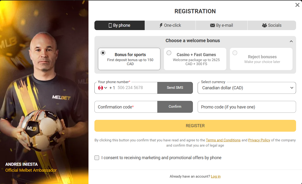 registration melbet